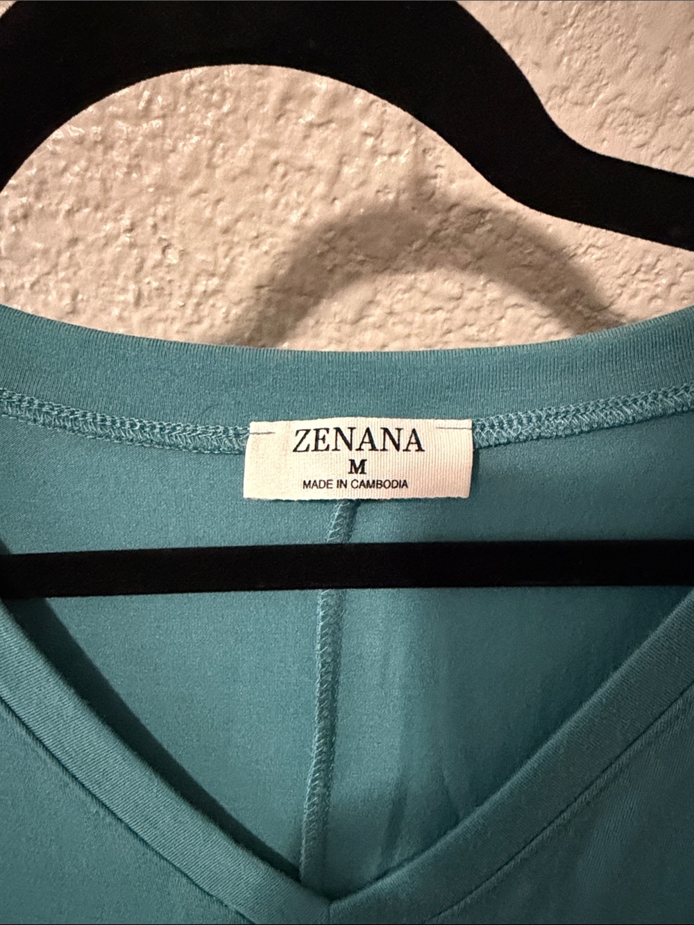 Zenana Outfitters Teal V-Neck Short Sleeve Top - Picture 2 of 9